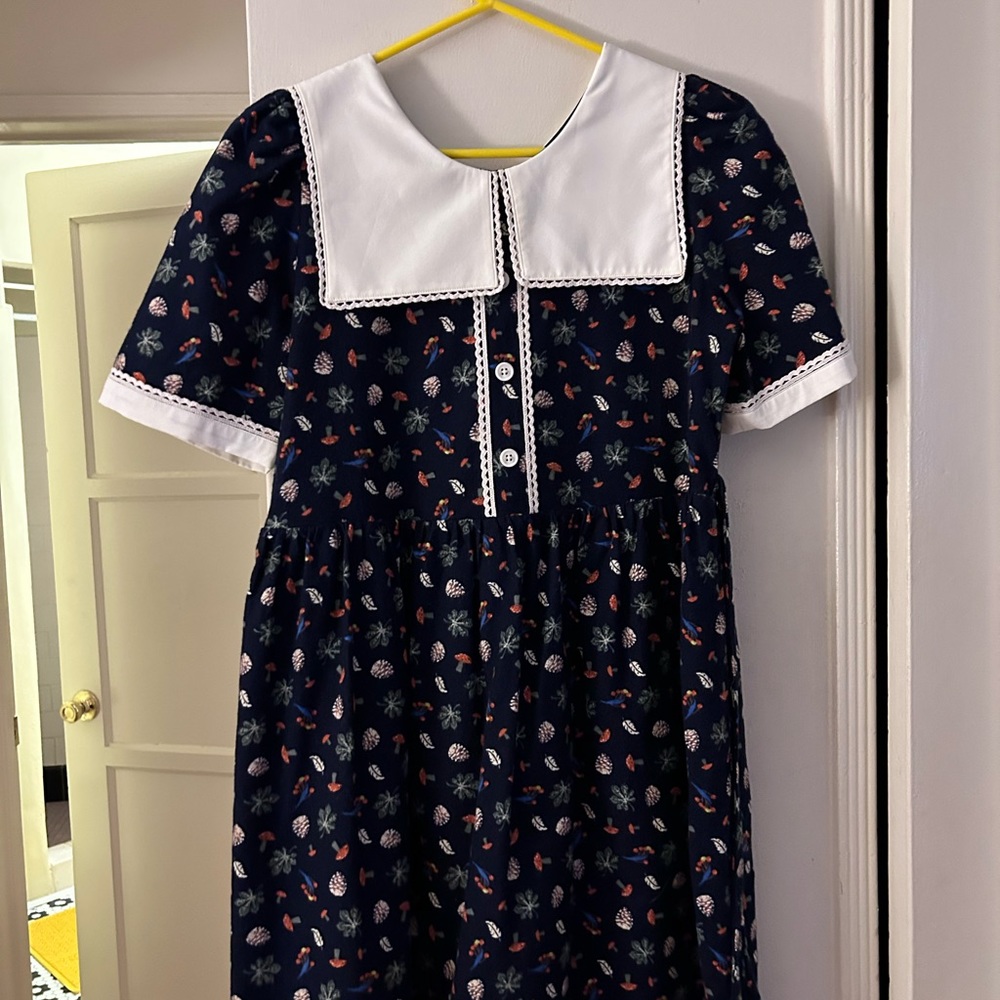 Babydoll mini dress- Peter Pan collar S